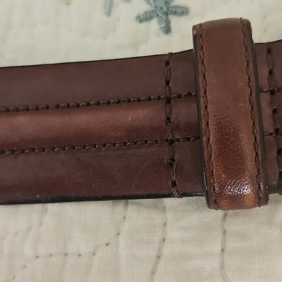 Genuine Leather Vintage Men's Brown Belt Size 36 - Picture 5 of 13